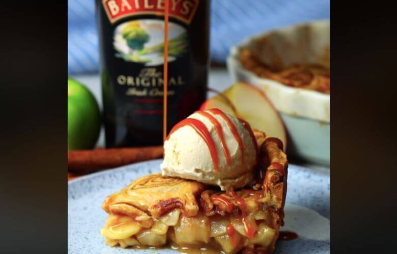 appeltaart met Baileys