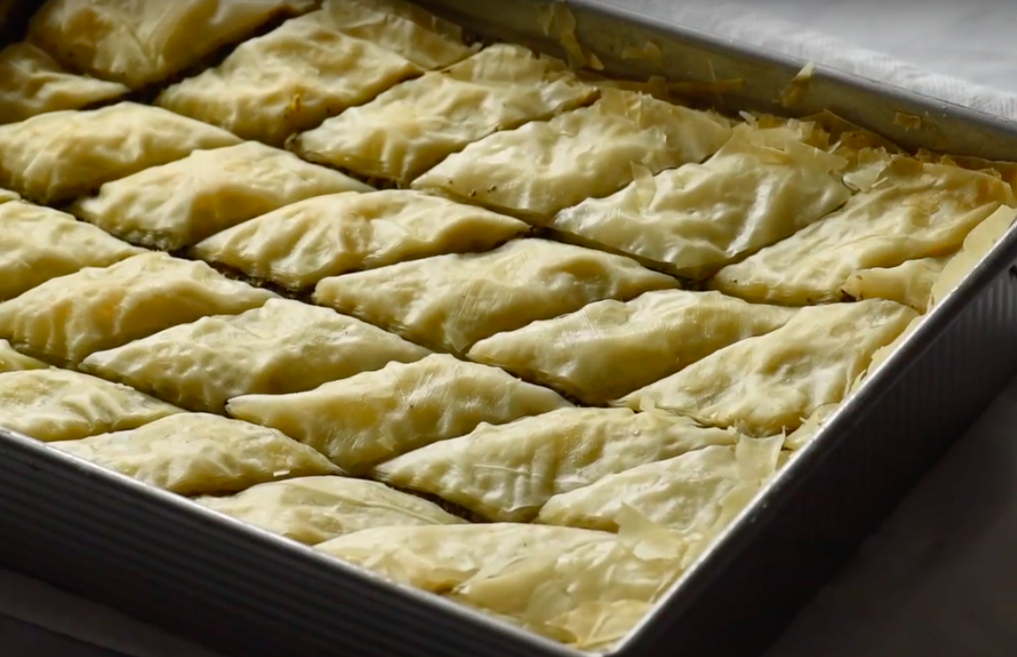 baklava snijden